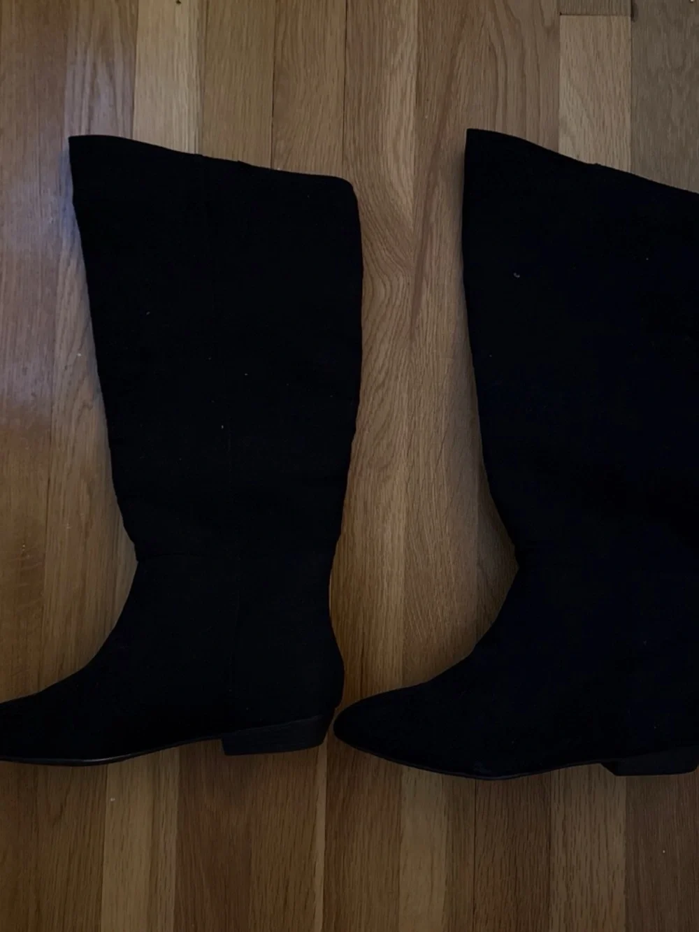 Kohl's Black Over-the-Knee Suede-Look Boots